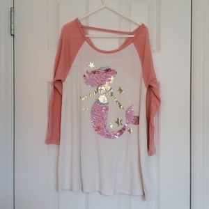 Reversible sequin mermaid shirt